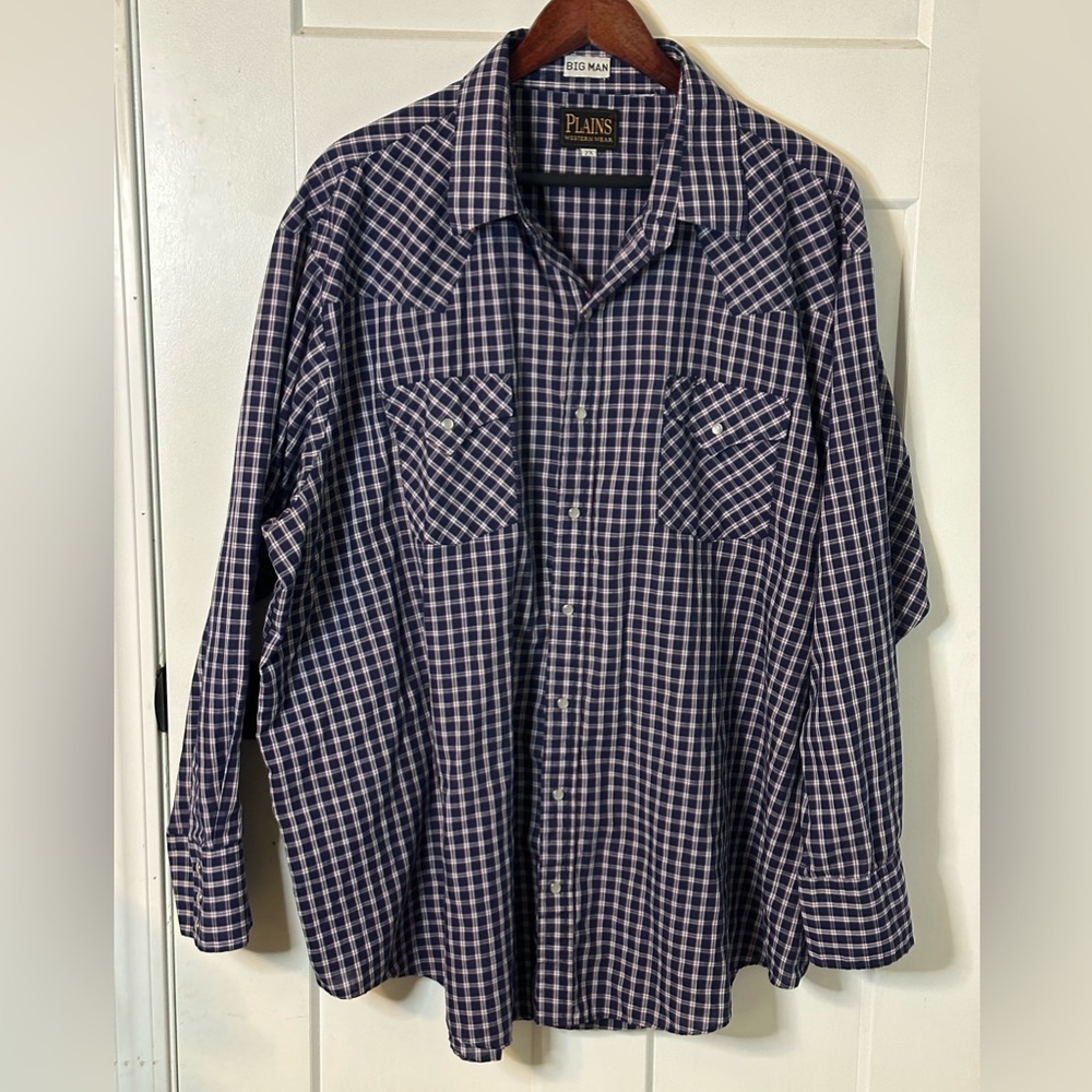 Plains Western Wear Big Man 2X Pearl Snap flannel